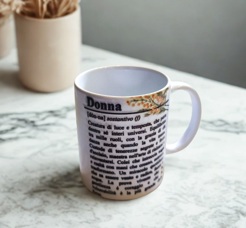 Tazza "Donna" in Ceramica Bianca